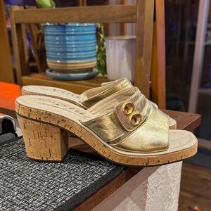 Gold Women's Slide Sandals